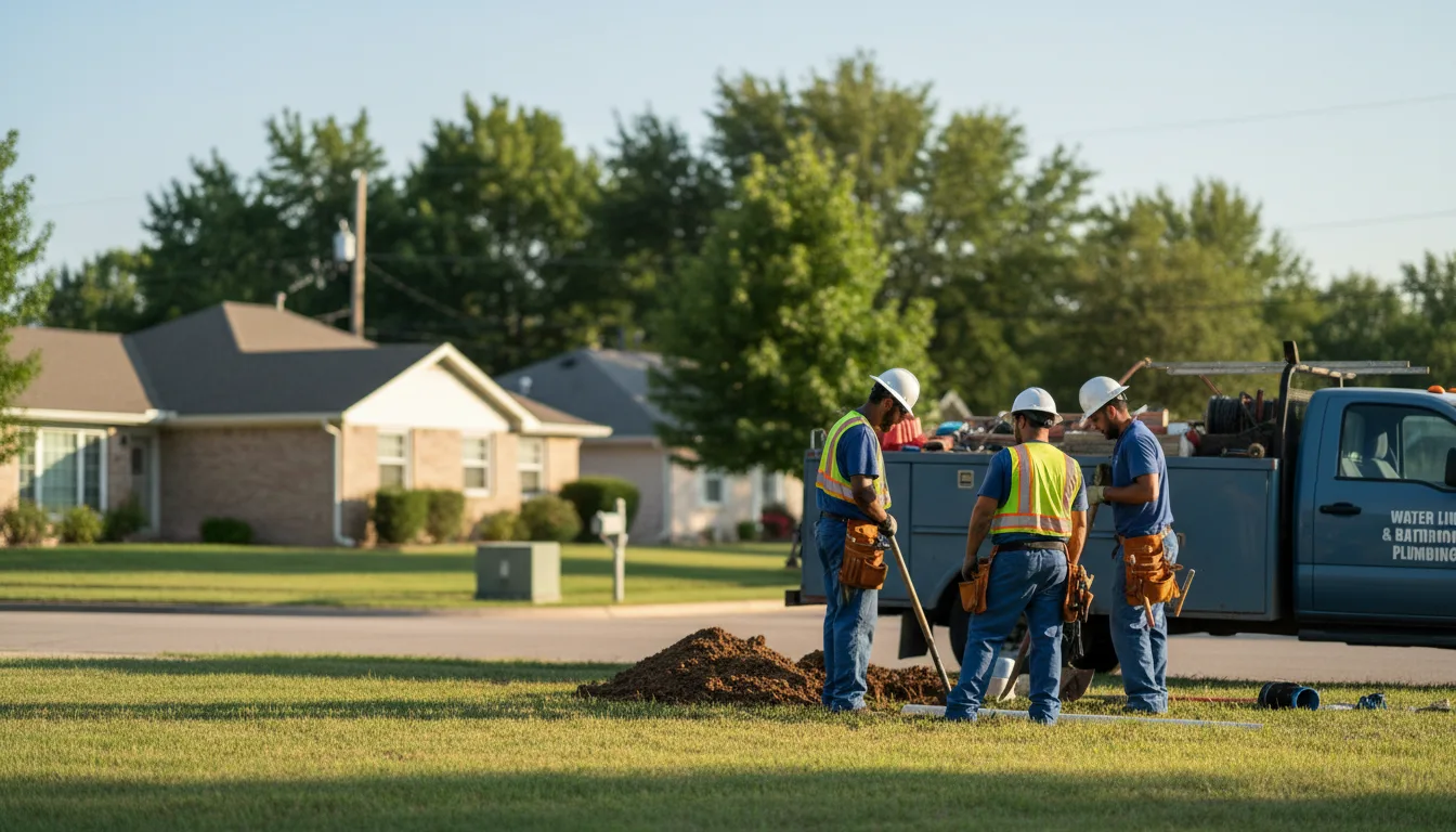 Residential water line and bathroom plumbing service in Millersville, PA